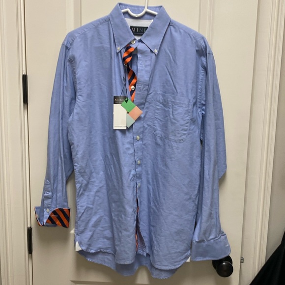 mine Other - MINE blue with orange/ navy striped lining men’s shirt size M NWT